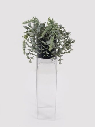 Artificial Plant 20*20*15cm Eucalyptus in PP pot GS-17725006 2025Mar 3,000+ sqm showroom with thousands of artificial flowers, plants & trees ready for global sourcing.