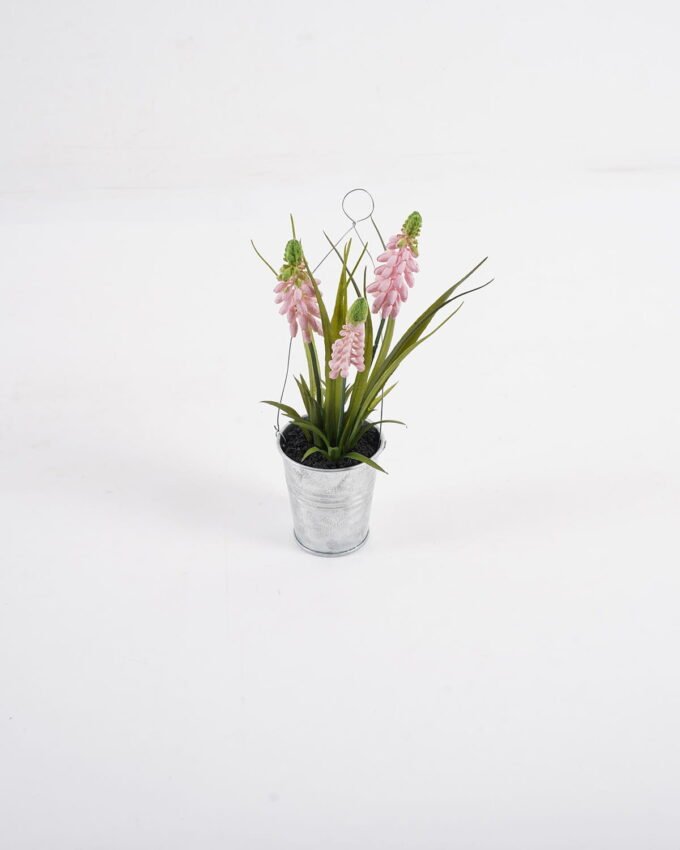 Artificial Table Plants 14*14*18cm Hyacinth  in metal pot GS-41324050 2025Mar YeahFlower is one of Chinese leading OEM manufacturers and exporters , supplying the silk flowers, wholesale artificial trees
