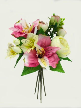 Artificial Flower 32cm Rose lily hydrangea tulip *5 bundle GS-61525009 2025May 3,000+ sqm showroom with thousands of artificial flowers, plants & trees ready for global sourcing.