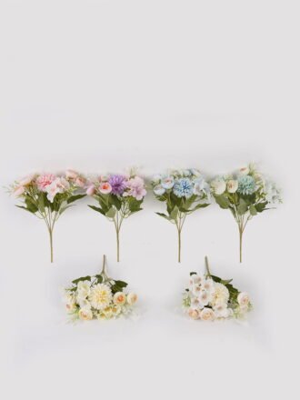 Artificial Flower 20*20*27cm Chrysanthemum *5 bush GS-64125001-W1 2025May 3,000+ sqm showroom with thousands of artificial flowers, plants & trees ready for global sourcing.
