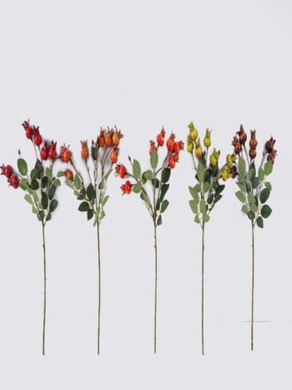 Artificial Flower 13*13*49cm Rose hip single stem GS-63625013-O1 2025May 3,000+ sqm showroom with thousands of artificial flowers, plants & trees ready for global sourcing.