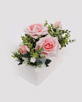 Artificial Flower 24*14*26cm Rose in wooden pot GS-03323020-P1 2025May YeahFlower is one of Chinese leading OEM manufacturers and exporters , supplying the silk flowers, wholesale artificial trees