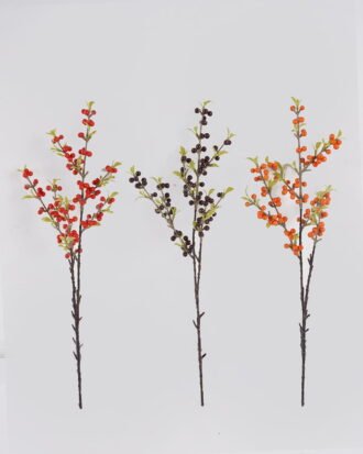 Artificial Flower 12*12*49cm Sea buckthorn berry  single stem GS-63625012 2025May YeahFlower is one of Chinese leading OEM manufacturers and exporters , supplying the silk flowers, wholesale artificial trees