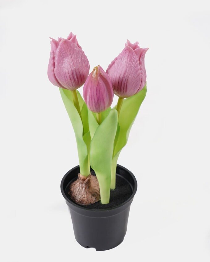 Artificial Flower Tulip 3 in PP pot GS-24525001_7 Artificial Flower 9*9*20cm Tulip *3 in PP pot GS-24525001 2025May YeahFlower is one of Chinese leading OEM manufacturers and exporters , supplying the silk flowers, wholesale artificial trees
