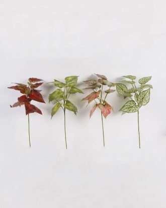 Artificial Plant 26*26*54cm Caladium bicolor  single stem GS-51625020 2025May YeahFlower is one of Chinese leading OEM manufacturers and exporters , supplying the silk flowers, wholesale artificial trees