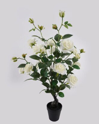 Artificial Tree 35*35*68cm White Rose in PP pot GS-64223010R-W1 2025May YeahFlower is one of Chinese leading OEM manufacturers and exporters , supplying the silk flowers, wholesale artificial trees
