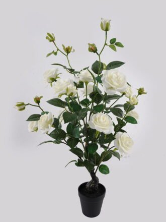 Artificial Tree 35*35*68cm White Rose in PP pot GS-64223010R-P1 2025May 3,000+ sqm showroom with thousands of artificial flowers, plants & trees ready for global sourcing.
