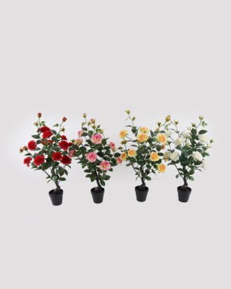 Artificial Tree 35*35*68cm White Rose in PP pot GS-64223010R 2025May YeahFlower is one of Chinese leading OEM manufacturers and exporters , supplying the silk flowers, wholesale artificial trees