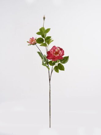 Artificial Flower 22*22*106cm Chinese rose *2 single stem GS-39125005-W1 2025AUG 3,000+ sqm showroom with thousands of artificial flowers, plants & trees ready for global sourcing.