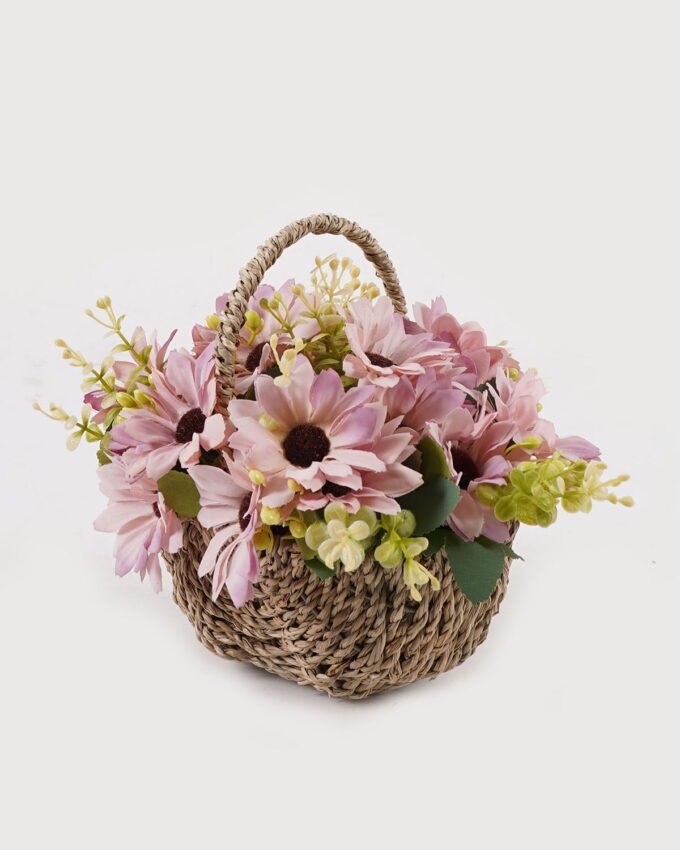 Artificial Flower 22*18*19cm Chrysanthemum in basket GS-03325044-W1 2025JUL YeahFlower is one of Chinese leading OEM manufacturers and exporters , supplying the silk flowers, wholesale artificial trees