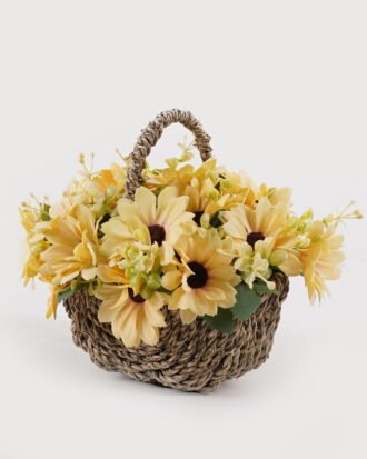 Artificial Flower 22*18*19cm Chrysanthemum in basket GS-03325044 2025JUL YeahFlower is one of Chinese leading OEM manufacturers and exporters , supplying the silk flowers, wholesale artificial trees