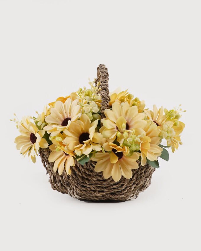 Artificial Flower 22*18*19cm Chrysanthemum in basket GS-03325044 2025JUL YeahFlower is one of Chinese leading OEM manufacturers and exporters , supplying the silk flowers, wholesale artificial trees