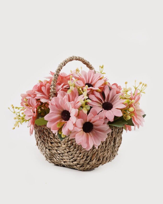 Artificial Flower 22*18*19cm Chrysanthemum in basket GS-03325044 2025JUL YeahFlower is one of Chinese leading OEM manufacturers and exporters , supplying the silk flowers, wholesale artificial trees