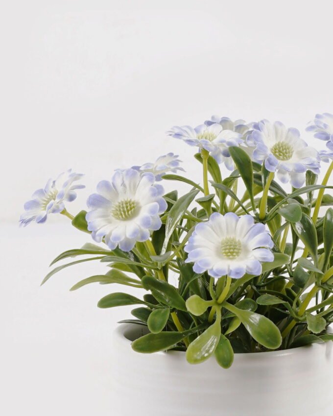 Artificial Flower 12*12*14cm Chrysanthemum indicum in  ceramic pot GS-06925024 2025JUL YeahFlower is one of Chinese leading OEM manufacturers and exporters , supplying the silk flowers, wholesale artificial trees