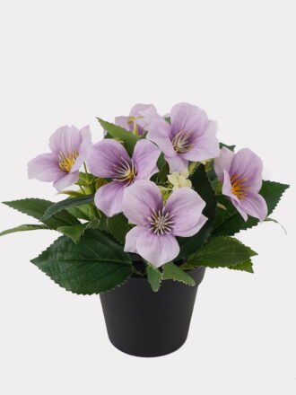 Artificial Flower 20*20*21cm Clematis in PP pot GS-03325018 2025JUL 3,000+ sqm showroom with thousands of artificial flowers, plants & trees ready for global sourcing.