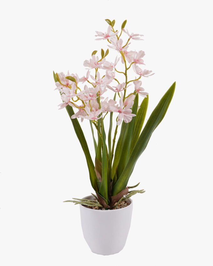 Artificial Flower 18*18*40cm Cymbidium in pp pot GS-70125011 2025SEP YeahFlower is one of Chinese leading OEM manufacturers and exporters , supplying the silk flowers, wholesale artificial trees