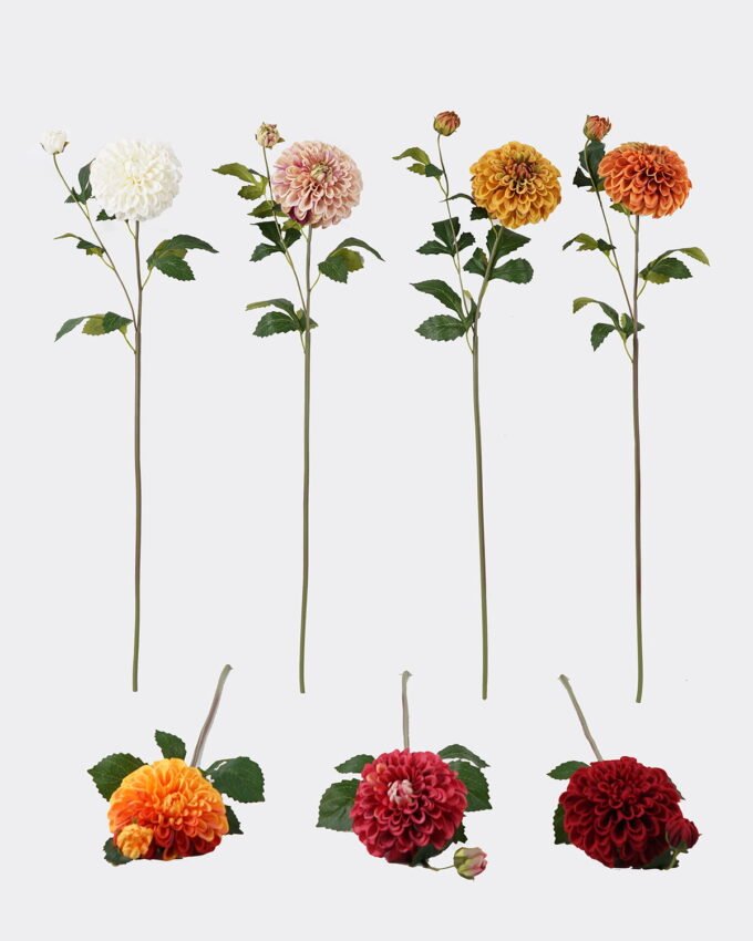 Artificial Flower 13*13*81cm Dahlia *2 single stem GS-128J25005 2025JUL YeahFlower is one of Chinese leading OEM manufacturers and exporters , supplying the silk flowers, wholesale artificial trees