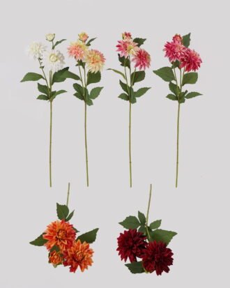 Artificial Flower 14*14*64cm Dahlia *3 single stem GS-128J25002 2025JUL YeahFlower is one of Chinese leading OEM manufacturers and exporters , supplying the silk flowers, wholesale artificial trees