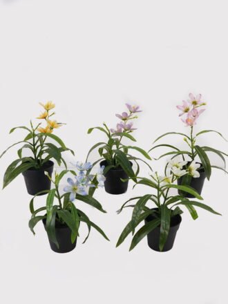 Artificial Flower 18*18*24cm Winter jasmine in PP pot GS-03325011 2025JUL 3,000+ sqm showroom with thousands of artificial flowers, plants & trees ready for global sourcing.