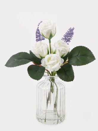 Artificial Flower 15*15*21cm Flower bud in Glass ware GS-06925017 2025JUL 3,000+ sqm showroom with thousands of artificial flowers, plants & trees ready for global sourcing.