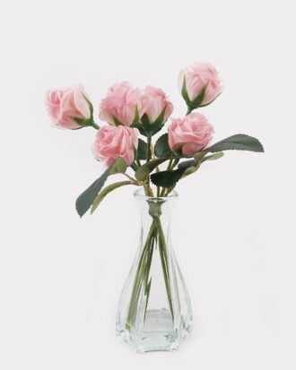 Artificial Flower 13*13*23cm Flower bud in Glass ware GS-06925018-P1 2025JUL YeahFlower is one of Chinese leading OEM manufacturers and exporters , supplying the silk flowers, wholesale artificial trees