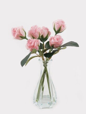 Artificial Flower 13*13*22cm Rose in Glass ware GS-06925019 2025JUL 3,000+ sqm showroom with thousands of artificial flowers, plants & trees ready for global sourcing.