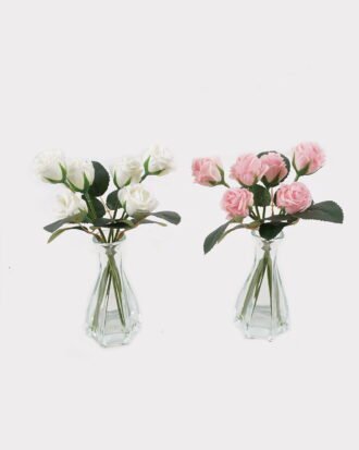 Artificial Flower 13*13*23cm Flower bud in Glass ware GS-06925018 2025JUL YeahFlower is one of Chinese leading OEM manufacturers and exporters , supplying the silk flowers, wholesale artificial trees
