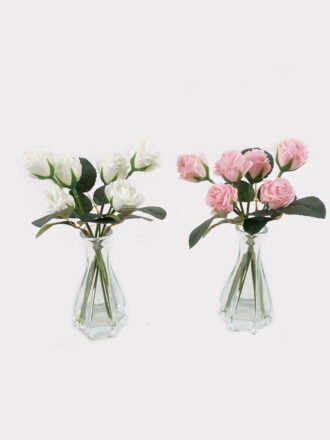Artificial Flower 15*15*21cm Flower bud in Glass ware GS-06925017-W1 2025JUL 3,000+ sqm showroom with thousands of artificial flowers, plants & trees ready for global sourcing.