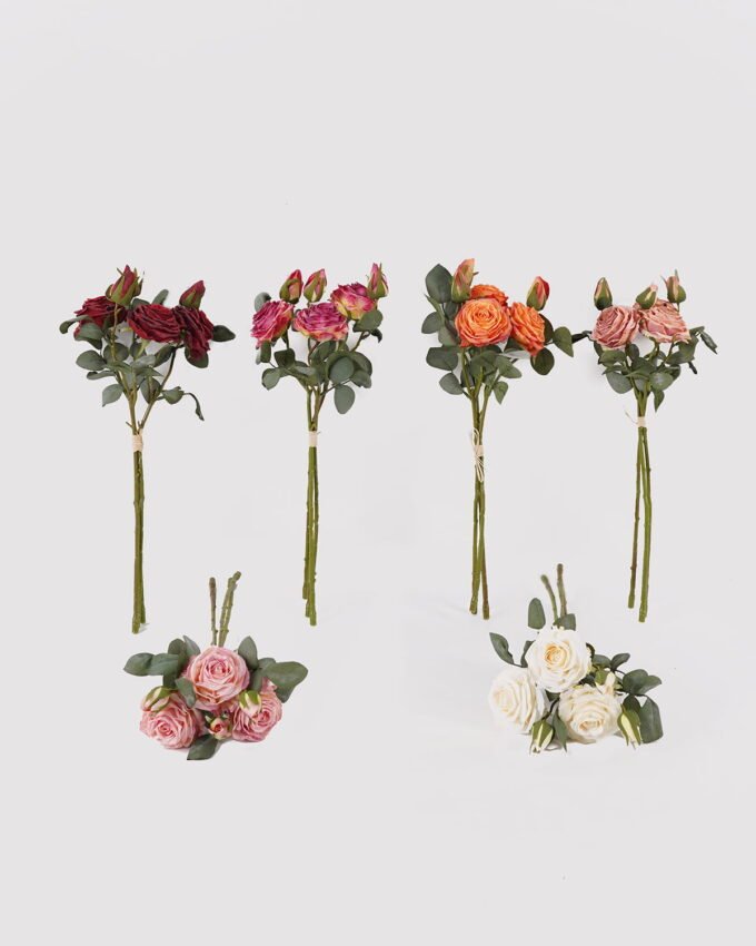 Artificial Flower 14*14*45cm Gana rose *3 bouquet GS-79225002 2025SEP YeahFlower is one of Chinese leading OEM manufacturers and exporters , supplying the silk flowers, wholesale artificial trees