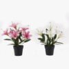 Artificial Flower 25*25*32cm Lily in PP pot GS-03325003 2025JUL YeahFlower is one of Chinese leading OEM manufacturers and exporters , supplying the silk flowers, wholesale artificial trees