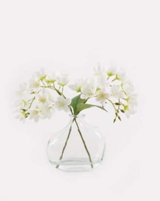 Artificial Flower 20*13*19cm Lily of the valley in Glass ware GS-06925020 2025JUL YeahFlower is one of Chinese leading OEM manufacturers and exporters , supplying the silk flowers, wholesale artificial trees