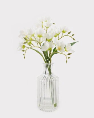Artificial Flower 13*13*24cm Lily of the valley in Glass ware GS-06925021-W1 2025JUL YeahFlower is one of Chinese leading OEM manufacturers and exporters , supplying the silk flowers, wholesale artificial trees