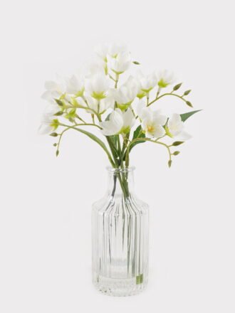 Artificial Flower 18*18*24cm Greenish lily flower in Glass ware GS-06925022 2025JUL 3,000+ sqm showroom with thousands of artificial flowers, plants & trees ready for global sourcing.