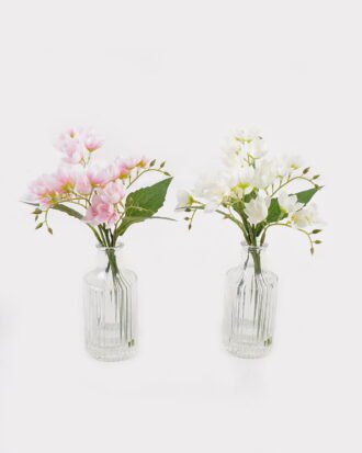 Artificial Flower 13*13*24cm Lily of the valley in Glass ware GS-06925021 2025JUL YeahFlower is one of Chinese leading OEM manufacturers and exporters , supplying the silk flowers, wholesale artificial trees