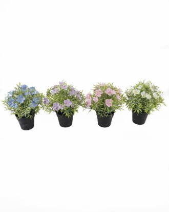 Artificial Flower 22*22*25cm Lobelia in PP pot GS-03325007 2025JUL YeahFlower is one of Chinese leading OEM manufacturers and exporters , supplying the silk flowers, wholesale artificial trees