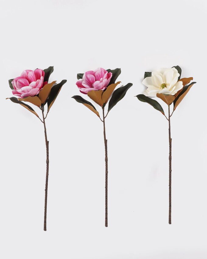Artificial Flower 25*25*74cm Magnolia single stem/7 lvs GS-39125008 2025AUG YeahFlower is one of Chinese leading OEM manufacturers and exporters , supplying the silk flowers, wholesale artificial trees