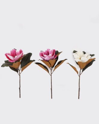 Artificial Flower 27*27*43cm Magnolia single stem/7 lvs GS-39125009 2025AUG YeahFlower is one of Chinese leading OEM manufacturers and exporters , supplying the silk flowers, wholesale artificial trees