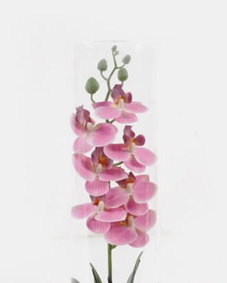 Artificial Flower 10*10*35cm Orchid in Glass ware GS-06925023 2025JUL YeahFlower is one of Chinese leading OEM manufacturers and exporters , supplying the silk flowers, wholesale artificial trees
