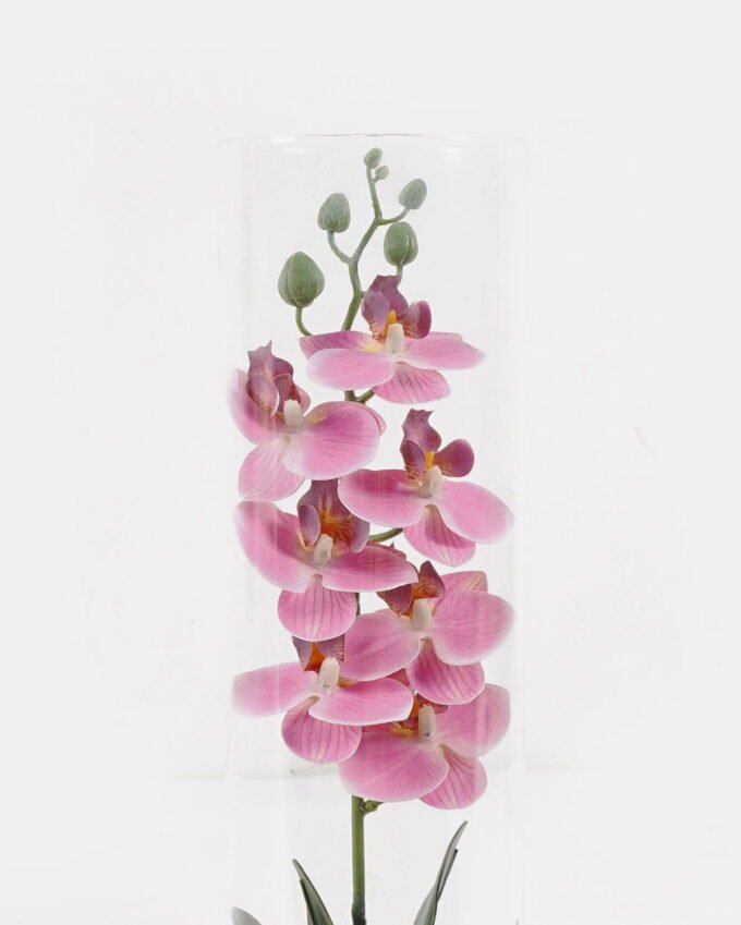Artificial Flower 10*10*35cm Orchid in Glass ware GS-06925023 2025JUL YeahFlower is one of Chinese leading OEM manufacturers and exporters , supplying the silk flowers, wholesale artificial trees