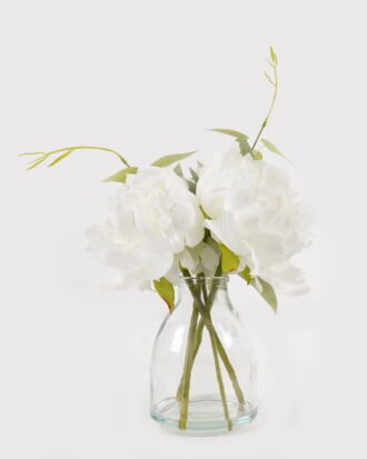Artificial Flower 19*19*24cm Peony in  Glass ware GS-06925011 2025JUL YeahFlower is one of Chinese leading OEM manufacturers and exporters , supplying the silk flowers, wholesale artificial trees