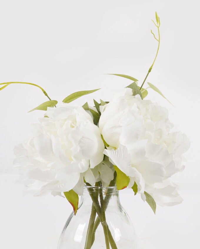 Artificial Flower 19*19*24cm Peony in  Glass ware GS-06925011 2025JUL YeahFlower is one of Chinese leading OEM manufacturers and exporters , supplying the silk flowers, wholesale artificial trees