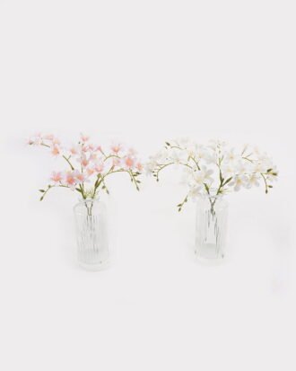 Artificial Flower 18*18*24cm Primula malacoides in Glass ware GS-06925027 2025JUL YeahFlower is one of Chinese leading OEM manufacturers and exporters , supplying the silk flowers, wholesale artificial trees