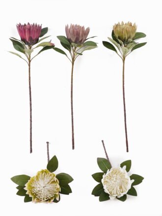 Artificial Flower Protea cynaroides single stem GS-77125003 2025SEP 3,000+ sqm showroom with thousands of artificial flowers, plants & trees ready for global sourcing.