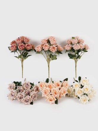 Artificial Flower 27*27*45cm Rose *10 bush GS-47925001-W1 2025JUL 3,000+ sqm showroom with thousands of artificial flowers, plants & trees ready for global sourcing.