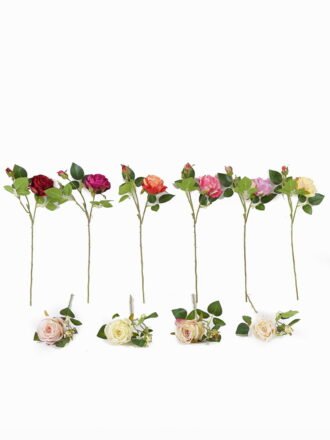 Artificial Flower 15*15*47cm Rose *2 single stem GS-53925007-P2 2025JUL 3,000+ sqm showroom with thousands of artificial flowers, plants & trees ready for global sourcing.