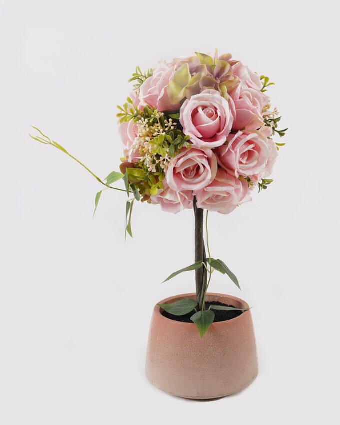 Artificial Flower 18*18*39cm Rose in  Cement GS-06925013 2025JUL YeahFlower is one of Chinese leading OEM manufacturers and exporters , supplying the silk flowers, wholesale artificial trees