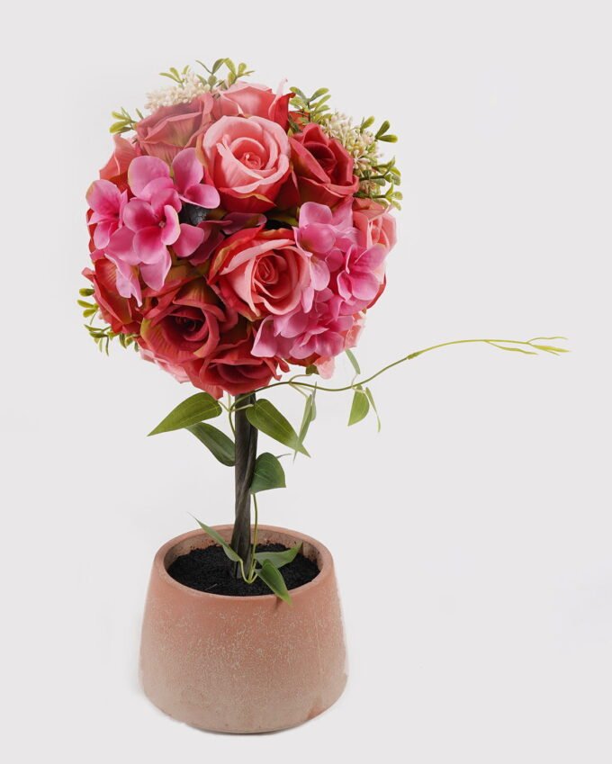 Artificial Flower 18*18*39cm Rose in  Cement GS-06925013 2025JUL YeahFlower is one of Chinese leading OEM manufacturers and exporters , supplying the silk flowers, wholesale artificial trees