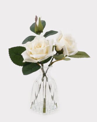 Artificial Flower 13*13*22cm Rose in Glass ware GS-06925019 2025JUL YeahFlower is one of Chinese leading OEM manufacturers and exporters , supplying the silk flowers, wholesale artificial trees