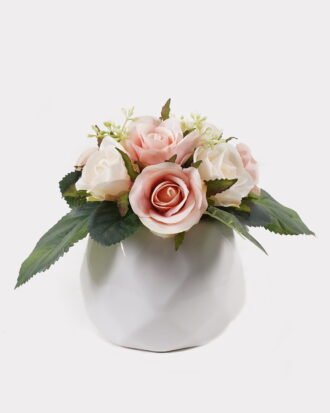 Artificial Flower 16*16*14cm Rose in  ceramic pot GS-06925014 2025JUL YeahFlower is one of Chinese leading OEM manufacturers and exporters , supplying the silk flowers, wholesale artificial trees