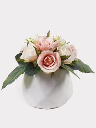 Artificial Flower 18*18*39cm Rose in  Cement GS-06925013 2025JUL 3,000+ sqm showroom with thousands of artificial flowers, plants & trees ready for global sourcing.